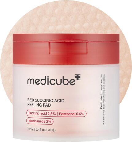 Medicube - Red Succinic Acid Peeling Pad - Disques Exfoliants - 70 Pads