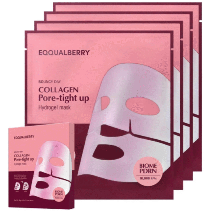 EQQUALBERRY - Collagen Pore-tight up Hydrogel Mask Set - masque gel - 4 pièces