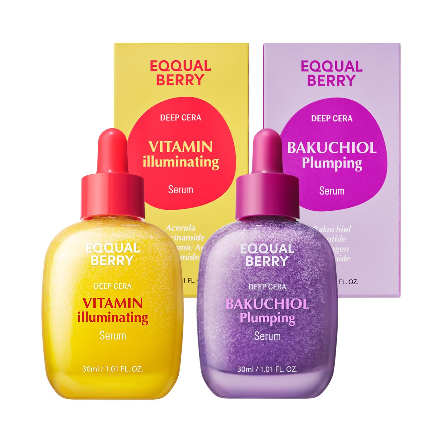 EQQUALBERRY - Bakuchiol & Vitamin C Serum Set - Sérum visage - Exclusive Kit