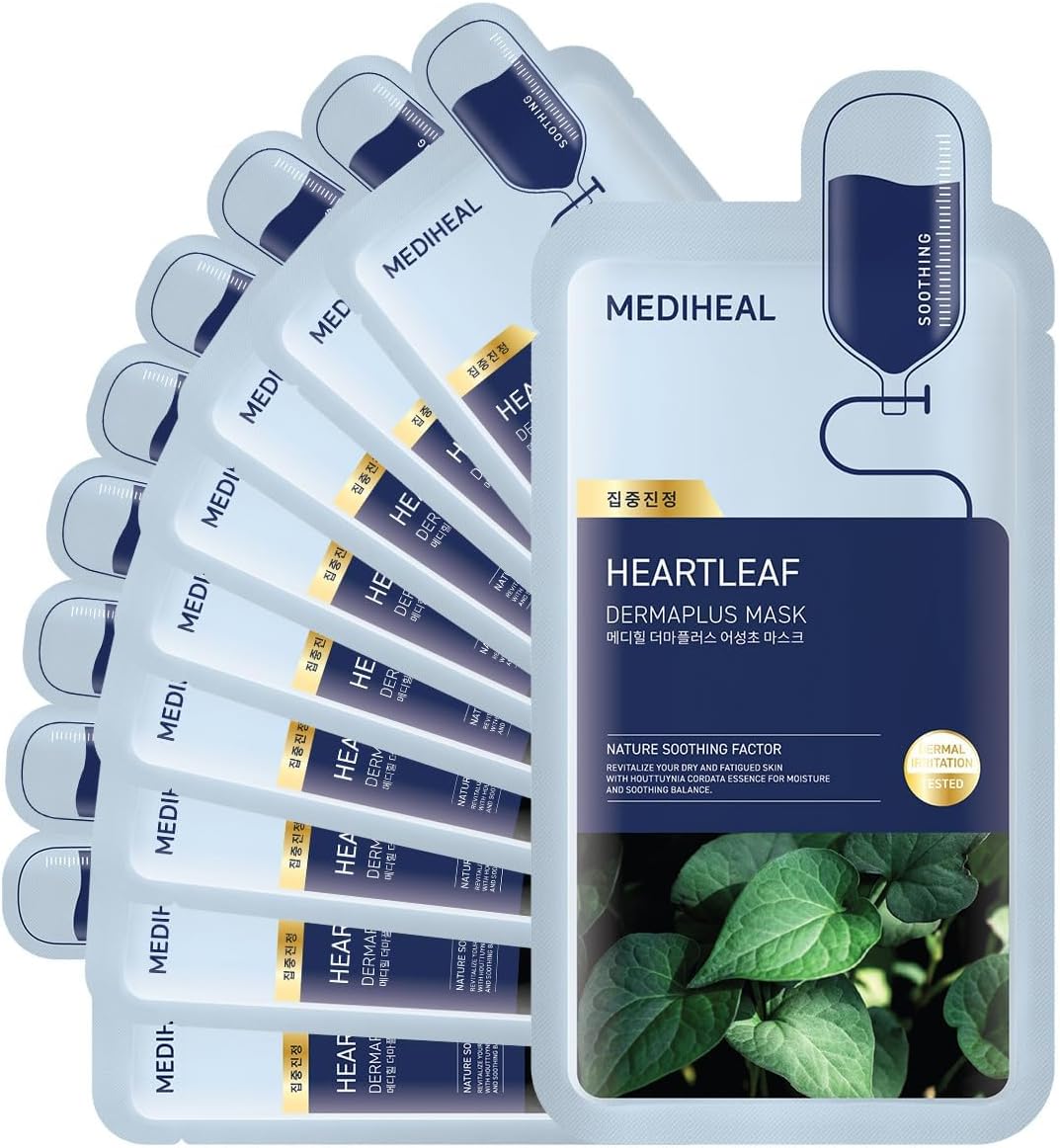 MEDIHEAL - DERMAPLUS HEARTLEAF MASK 1 EA – 22ml