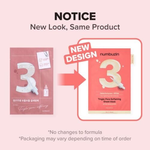Numbuzin - NO.3 Tingle-pore Softening Sheet Mask - 27 ml – Image 2