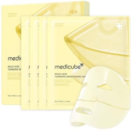 Medicube – Kojic Acid Turmeric Brightening Gel Mask – Masque gel – 4 pieces