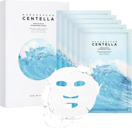 SKIN1004 – Madagascar Centella Hyalu-Cica Hydrating Mask – Masque en feuille - 5 pièces
