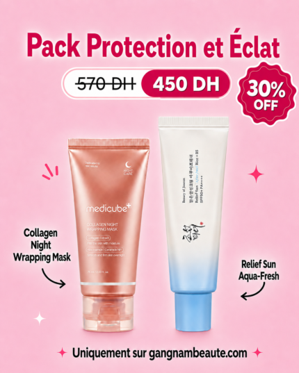 Pack Protection et Eclat - Collagen Night Wrapping Mask + Relief Sun Aqua Fresh - Exclusive Kit