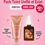 Pack Teint Unifié et Eclat - Collagen Night Wrapping Mask + Vitamin C Boosting Sérum - Exclusive Kit
