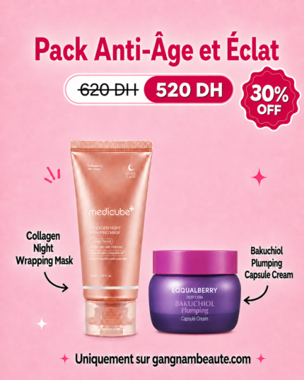 Pack Anti-âge et Eclat - Collagen Night Wrapping Mask + Bakuchiol Plumping Capsule Cream - Exclusive Kit