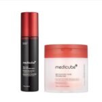 Medicube – Red Exfoliation & Tone-Care Duo – Sérum et disques exfoliants – Exclusive Kit