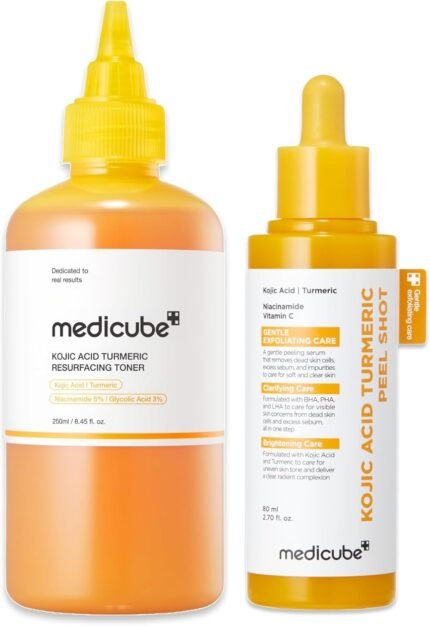 Medicube – Kojic Peel & Glow Duo – Eau tonifiante et sérum – Exclusive Kit