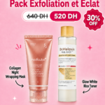 Pack Exfoliation et Eclat - Collagen Night Wrapping Mask + Glow White Rice Toner - Exclusive Kit