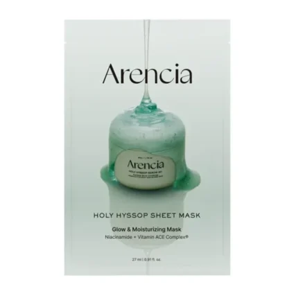 Arencia - Hyssop Glow Sheet Mask - Masque en feuille – 27ml