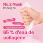 Numbuzin - No.2 Rose PDRN Collagen Plumping Sheet Mask – Masque pour visage – 4 pièces – Image 4