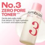 Numbuzin - NO.3 Bifida Bakuchiol Zero Pore Milky Toner Light - Eau tonifiante – 200ml – Image 3