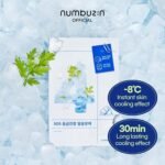 Numbuzin – NO.4 Icy Soothing Sheet Mask – Masque pour visage – 4 pièces – Image 2