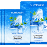 Numbuzin – NO.4 Icy Soothing Sheet Mask – Masque pour visage – 4 pièces