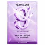 Numbuzin – NO. 9 NAD Bio Lifting-sil Full Face Pack Sheet – Masque pour visage – 20ml